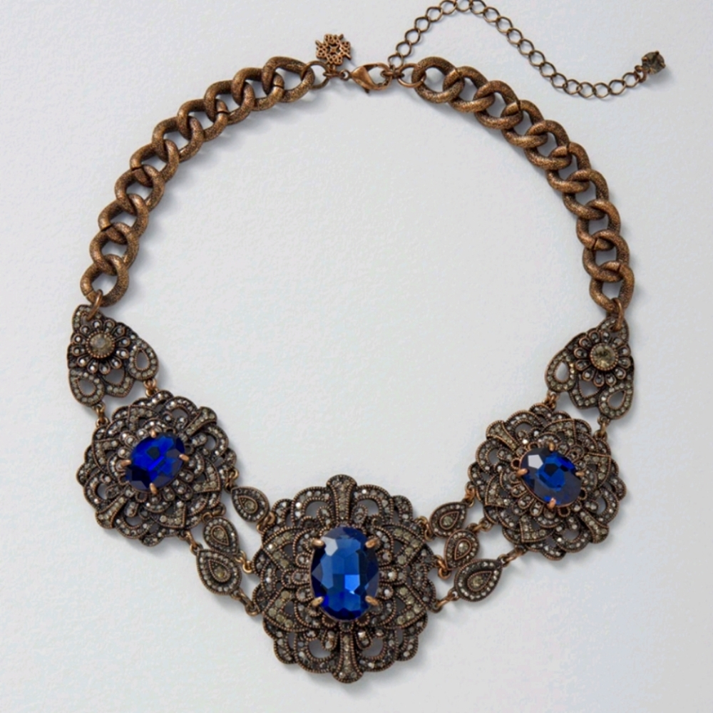 🟦Indigo Statement Necklace🟦